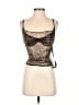 White Fox Brown Sleeveless Top Size S - photo 1