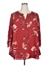 Daniel Rainn Burgundy 3/4 Sleeve Blouse Size XXL - photo 1