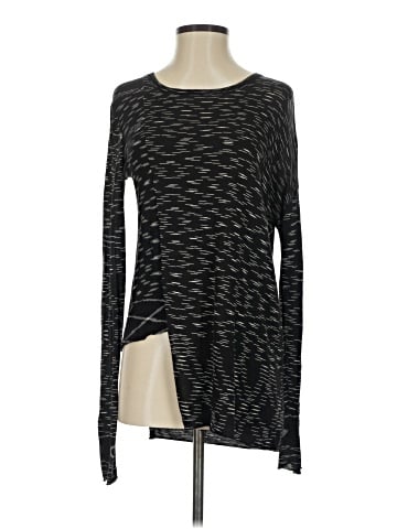BCBGMAXAZRIA Long Sleeve Silk Top (view 1)