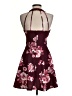 B. Smart Floral Burgundy Cocktail Dress Size 3 - photo 2