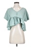 Altar'd State Teal Short Sleeve Blouse Size S - photo 1