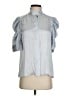 FRAME 100% Silk Gray Short Sleeve Silk Top Size S - photo 1