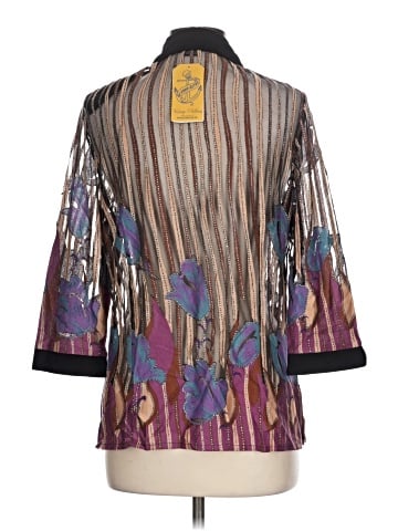 Rainbow 3/4 Sleeve Button-Down Shirt (view 2)