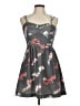 American Eagle Outfitters 100% Polyester Floral Gray Casual Dress Size 6 - photo 1