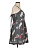 American Eagle Outfitters 100% Polyester Floral Gray Casual Dress Size 6 - photo 4