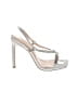 Winnie Harlow X Steve Madden Metallic Silver Sandals Size 7 1/2 - photo 1