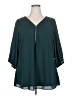 City Chic Teal 3/4 Sleeve Blouse Size 20 Plus (L) - photo 1