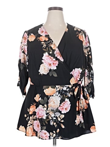 City Chic 3/4 Sleeve Blouse (view 1)