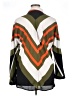 My Michelle 100% Polyester Color Block Green Long Sleeve Blouse Size XL - photo 2