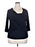 NY Collection Blue 3/4 Sleeve Top Size 2X - photo 1