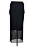 Bordeaux 100% Polyester Solid Black Formal Skirt Size S - photo 2