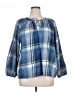 Dylan 100% Cotton Blue 3/4 Sleeve Blouse Size XL - photo 1