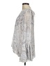 White House Black Market 100% Polyester Silver Long Sleeve Blouse Size 8 - photo 5