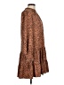 Nine West 100% Polyester Animal Print Brown Casual Dress Size M - photo 4