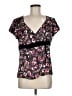 Ann Taylor Floral Black Short Sleeve Blouse Size 8 - photo 1