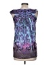 One World 100% Polyester Purple Sleeveless Blouse Size M - photo 2