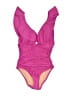 J.Crew Solid Pink One Piece Swimsuit Size 6 - photo 1