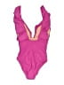 J.Crew Solid Pink One Piece Swimsuit Size 6 - photo 2