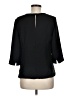 Ann Taylor 100% Polyester Black 3/4 Sleeve Blouse Size 8 - photo 2