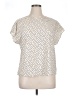 Express Polka Dots Ivory Short Sleeve Blouse Size XL - photo 1