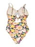 Hurley 100% Polyester Floral Yellow One Piece Swimsuit Size XL - photo 2