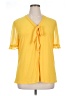 Atelier Yellow Short Sleeve Blouse Size 1X - photo 1