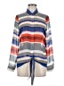 Laundry by Shelli Segal Stripes Gray Long Sleeve Blouse Size M - photo 1
