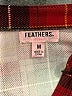 Feathers Plaid Burgundy Long Sleeve Blouse Size M - photo 7