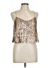 Forever 21 100% Polyester Gold Sleeveless Top Size L - photo 1