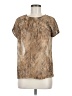 MICHAEL Michael Kors Animal Print Brown Short Sleeve Blouse Size M - photo 1
