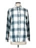 Jachs Girlfriend Plaid Teal Long Sleeve Button-Down Shirt Size S - photo 1