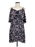 Aqua 100% Polyester Print Blue Casual Dress Size M - photo 1