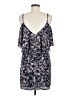 Aqua 100% Polyester Print Blue Casual Dress Size M - photo 2