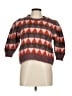 Zara Chevron-herringbone Brown Pullover Sweater Size M - photo 1