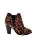 Forever Animal Print Brown Ankle Boots Size 6 - photo 1