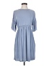 Moa Moa Solid Blue Casual Dress Size XS - photo 1