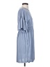 Moa Moa Solid Blue Casual Dress Size XS - photo 4