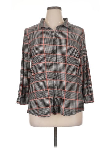 By Design 3/4 Sleeve Button-Down Shirt (view 1)