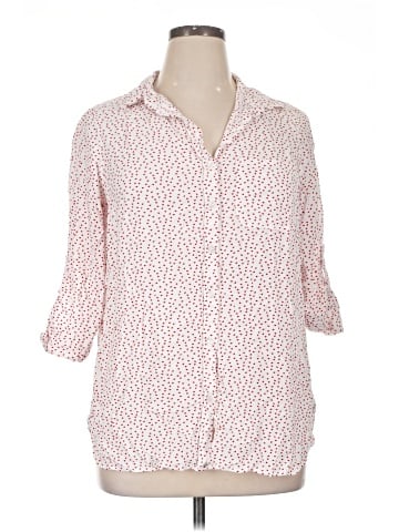 Velvet Heart 3/4 Sleeve Button-Down Shirt (view 1)