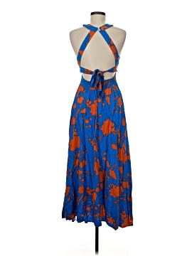 abel the label blue and orange dress Medium Abel the Label maxi dress bright blue with