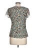 Cha Cha Vente Teal Short Sleeve Blouse Size L - photo 2