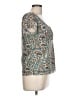Cha Cha Vente Teal Short Sleeve Blouse Size L - photo 4