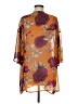 Le Lis Floral Orange Cardigan Size M - photo 2