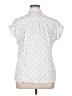 Old Navy Polka Dots White Short Sleeve Blouse Size XL - photo 2