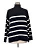 Pieces Stripes Black Turtleneck Sweater Size XL - photo 1