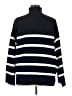 Pieces Stripes Black Turtleneck Sweater Size XL - photo 2
