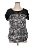 Carol Rose Black Short Sleeve Top Size XL - photo 1