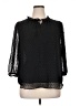Bar III 100% Polyester Black 3/4 Sleeve Blouse Size XL - photo 1