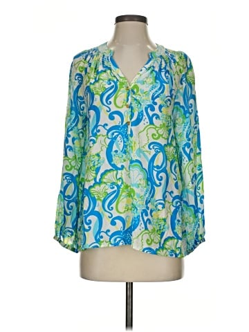 Lilly Pulitzer 3/4 Sleeve Silk Top (view 1)