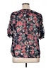 Skies Are Blue 100% Polyester Floral Blue Short Sleeve Blouse Size XL - photo 2